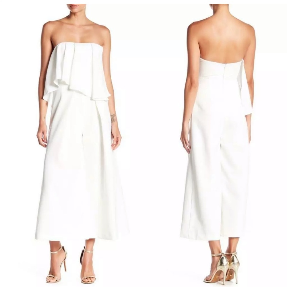 FEW MODA white strapless jumpsuit 💎NWT💎